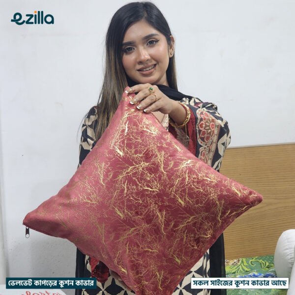 Maroon Velvet Cushion Cover